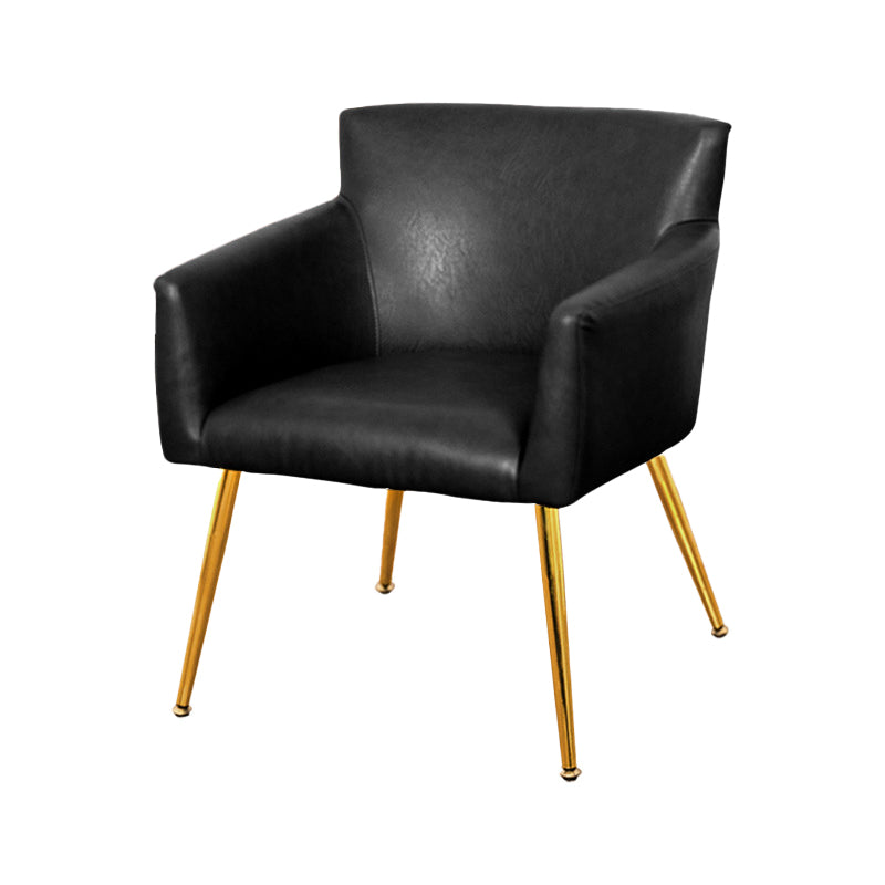 Contemporary Chairs Kitchen Parsons Dining Armchair with Carbon Steel Legs