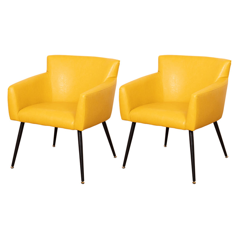 Contemporary Chairs Kitchen Parsons Dining Armchair with Carbon Steel Legs