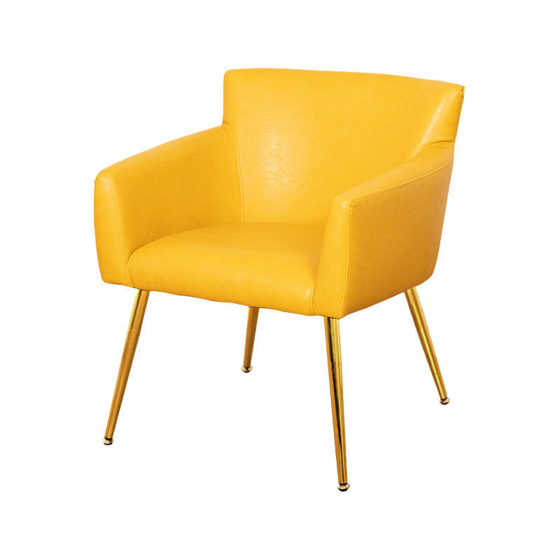 Contemporary Chairs Kitchen Parsons Dining Armchair with Carbon Steel Legs