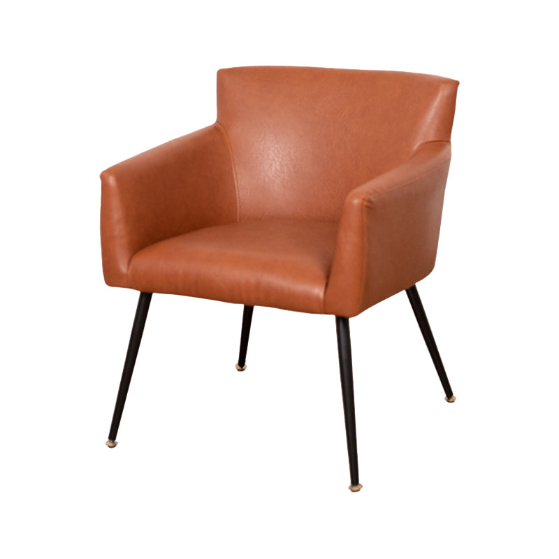 Contemporary Chairs Kitchen Parsons Dining Armchair with Carbon Steel Legs