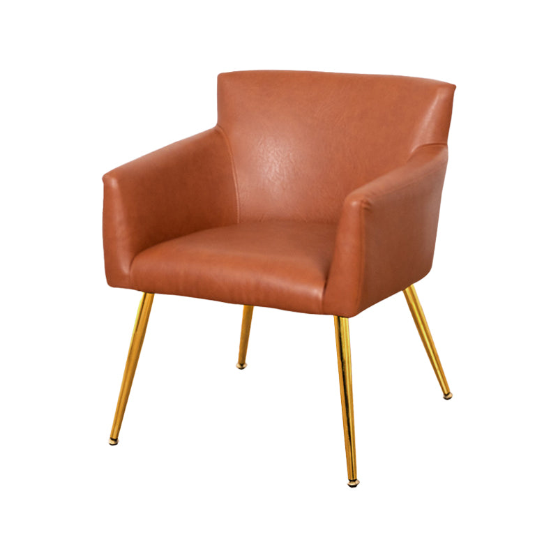 Contemporary Chairs Kitchen Parsons Dining Armchair with Carbon Steel Legs