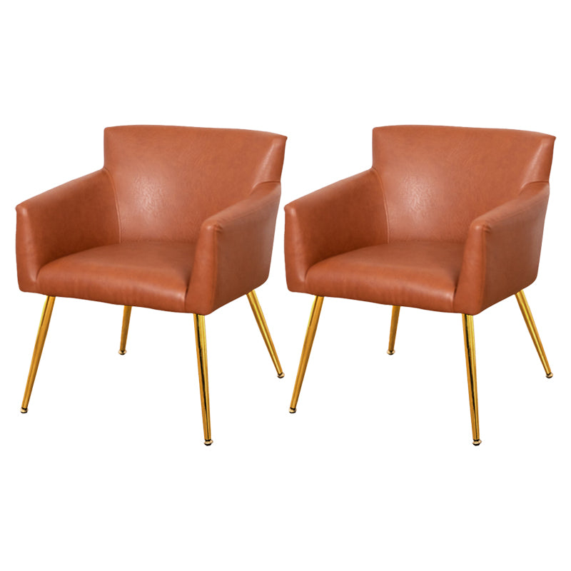 Contemporary Chairs Kitchen Parsons Dining Armchair with Carbon Steel Legs