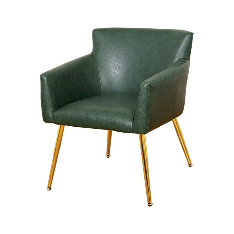 Contemporary Chairs Kitchen Parsons Dining Armchair with Carbon Steel Legs