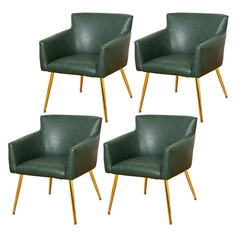 Contemporary Chairs Kitchen Parsons Dining Armchair with Carbon Steel Legs