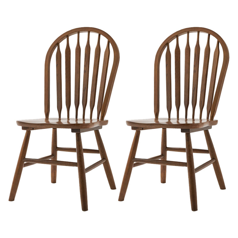 Chaise de salle à manger de Style traditionnel, chaise latérale à dossier Windsor en bois massif pour la maison