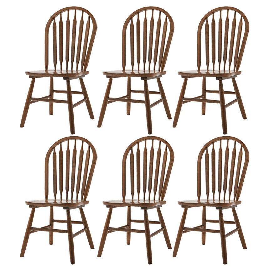Traditional Style Dining Chair Solid Wood Windsor Back Side Chair for Home