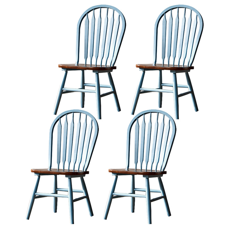 Traditional Style Dining Chair Solid Wood Windsor Back Side Chair for Home