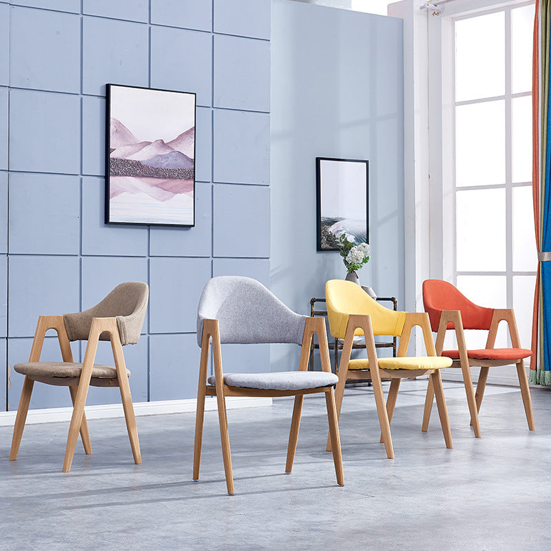 Chaise de salle à manger en bois de style Glam, chaise de salle à manger au fini mat pour salle à manger