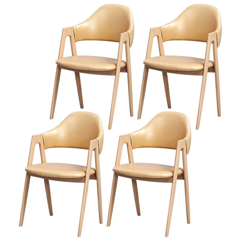 Chaise de salle à manger en bois de style Glam, chaise de salle à manger au fini mat pour salle à manger