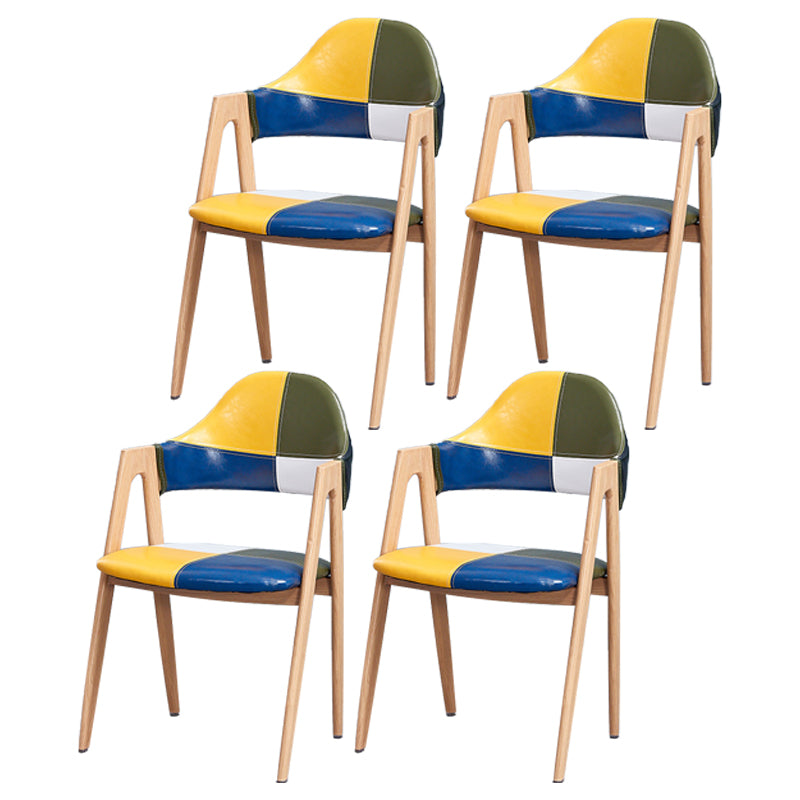 Chaise de salle à manger en bois de style Glam, chaise de salle à manger au fini mat pour salle à manger