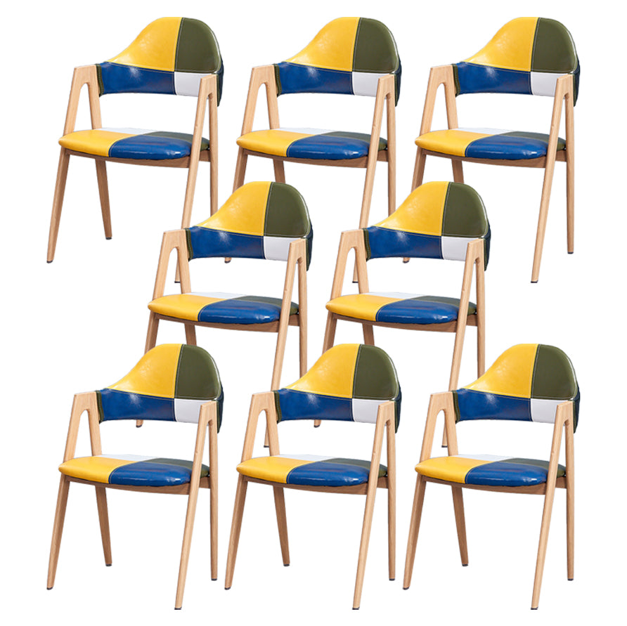 Chaise de salle à manger en bois de style Glam, chaise de salle à manger au fini mat pour salle à manger