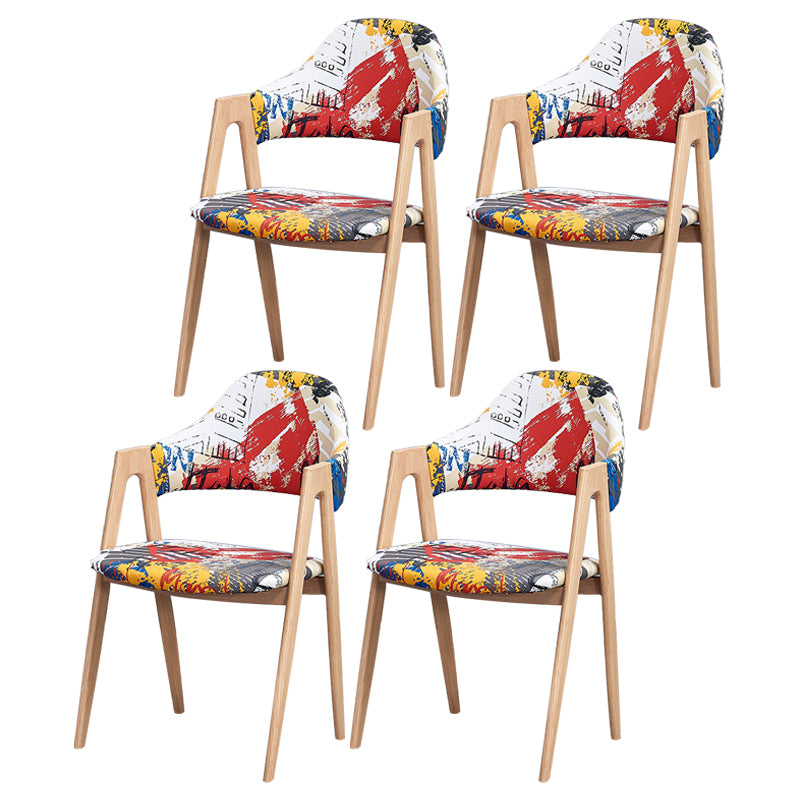 Chaise de salle à manger en bois de style Glam, chaise de salle à manger au fini mat pour salle à manger