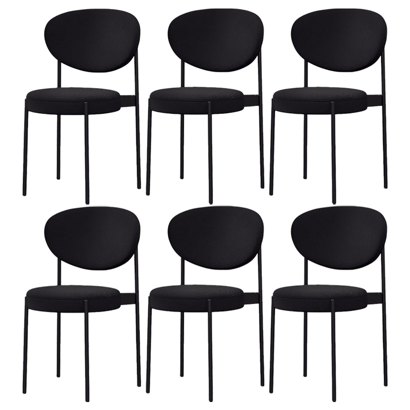 Chaise de salle à manger nordique en cuir de lin, chaise d'appoint à dossier ouvert de 33 pouces de hauteur avec base en métal