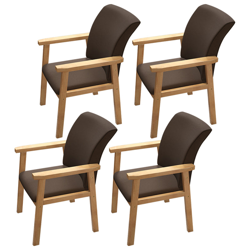 Fauteuil de salle à manger en bois de style contemporain, chaises latérales de cuisine d'intérieur de 18 pouces de large
