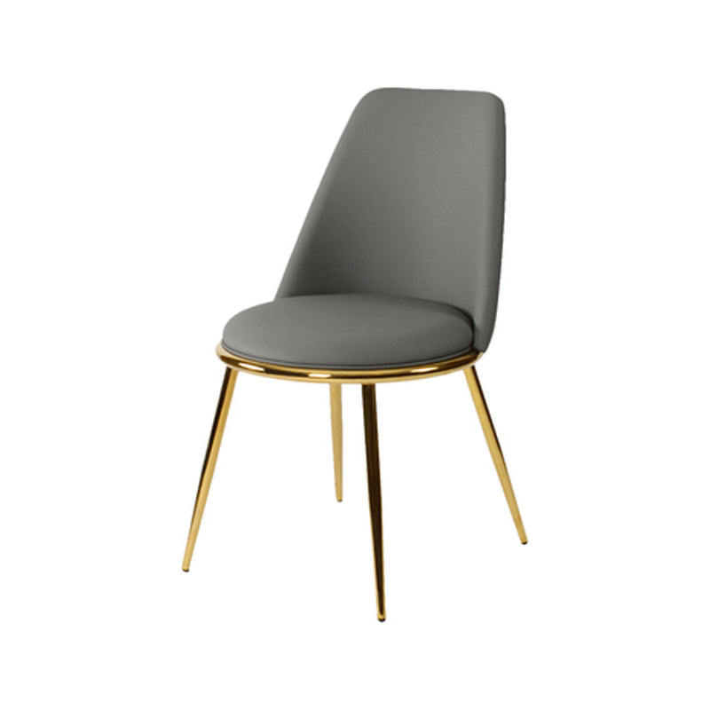 Metal Scandinavian Restaurant Side Chair Parsons Matte Finish Dining Chair