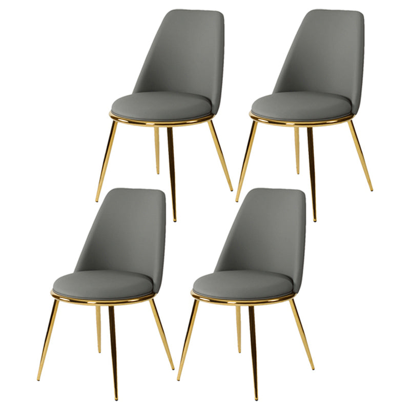 Metal Scandinavian Restaurant Side Chair Parsons Matte Finish Dining Chair