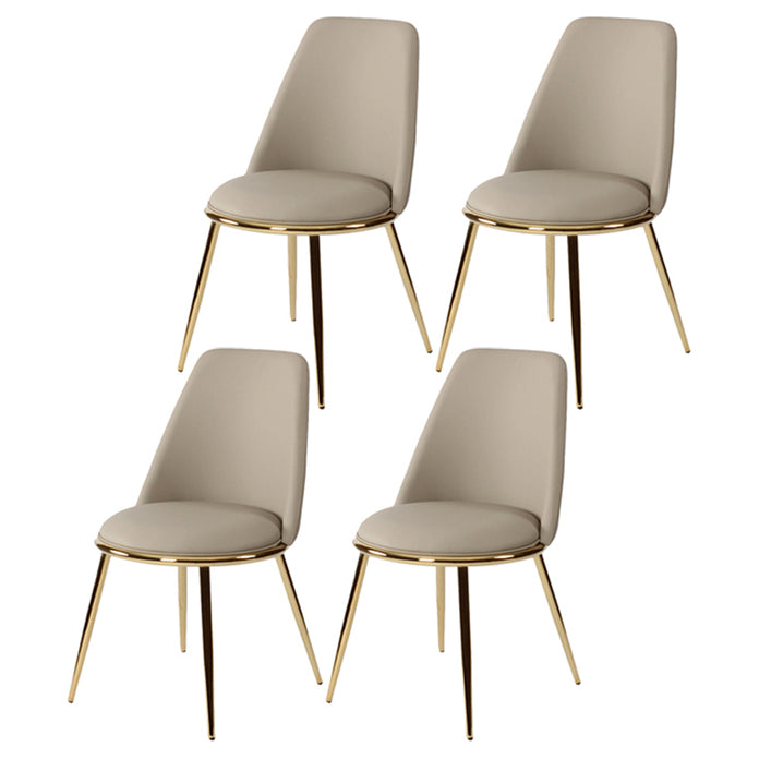 Metal Scandinavian Restaurant Side Chair Parsons Matte Finish Dining Chair