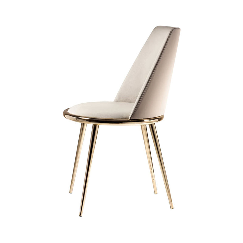 Chaise d'appoint de restaurant scandinave en métal, chaise de salle à manger au fini mat Parsons