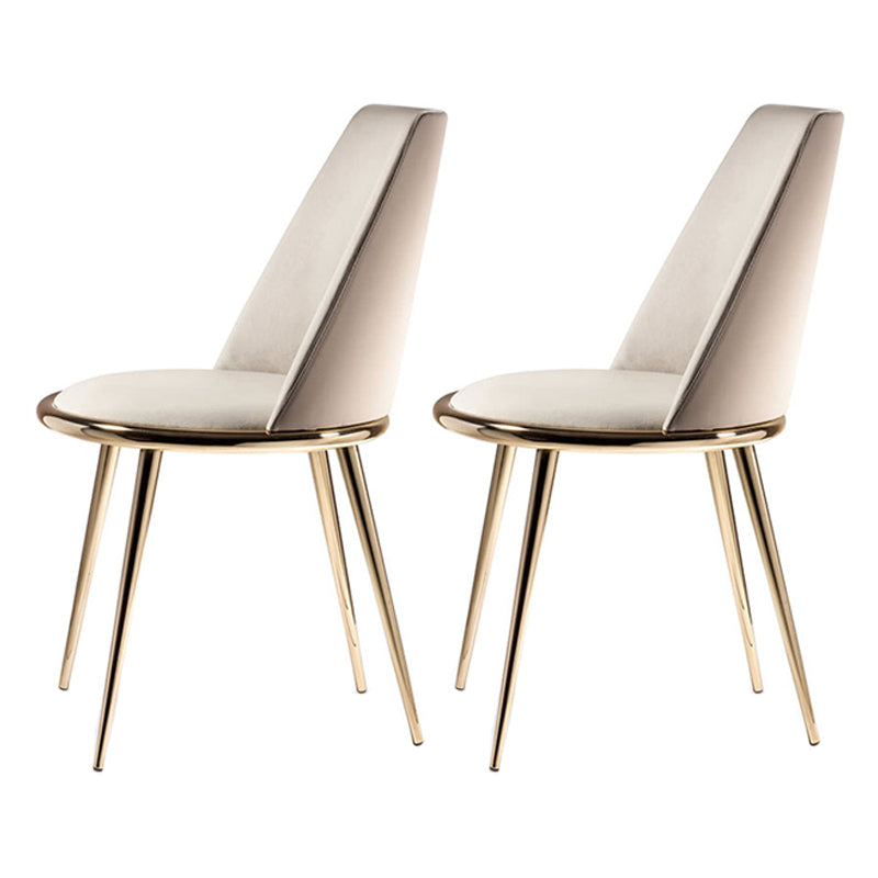 Metal Scandinavian Restaurant Side Chair Parsons Matte Finish Dining Chair