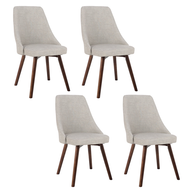 Scandinavian Beech Upholstered Side Chair Parsons Dining Chair for Home