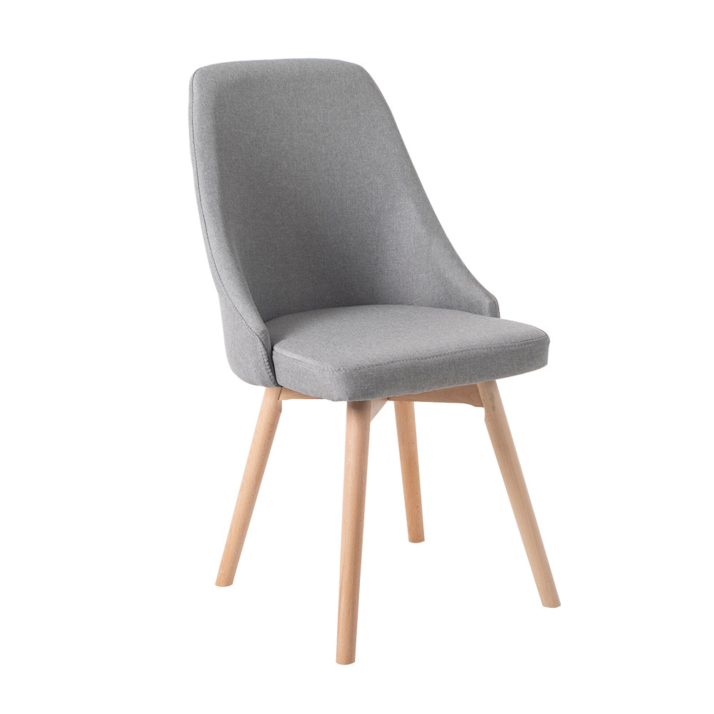 Scandinavian Beech Upholstered Side Chair Parsons Dining Chair for Home