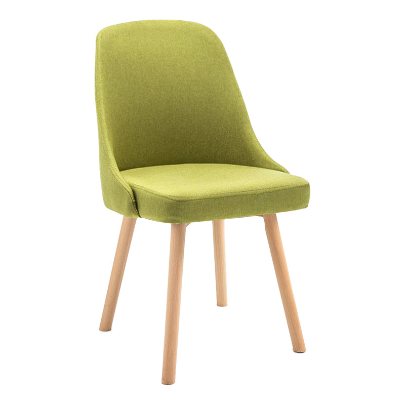 Scandinavian Beech Upholstered Side Chair Parsons Dining Chair for Home