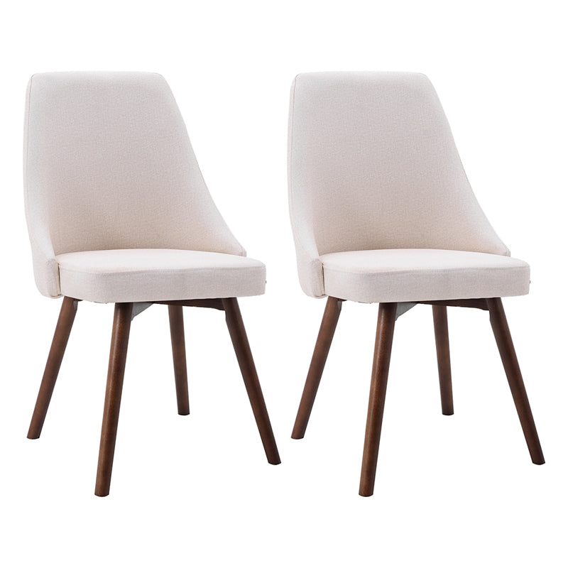 Scandinavian Beech Upholstered Side Chair Parsons Dining Chair for Home