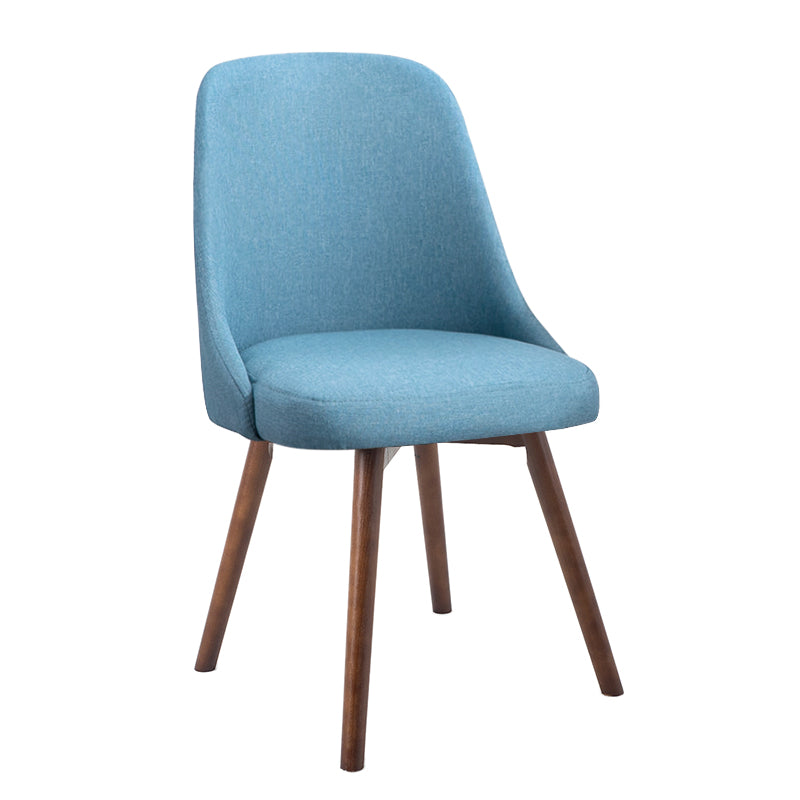 Scandinavian Beech Upholstered Side Chair Parsons Dining Chair for Home