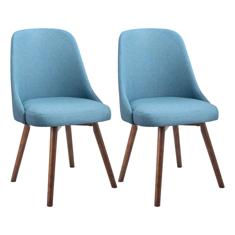 Scandinavian Beech Upholstered Side Chair Parsons Dining Chair for Home