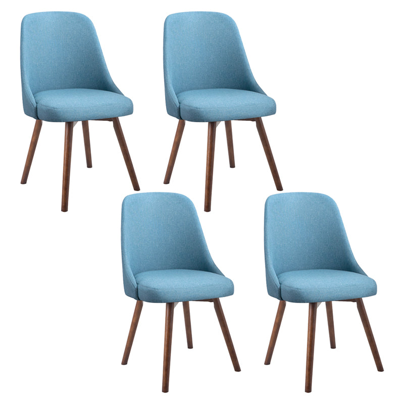 Scandinavian Beech Upholstered Side Chair Parsons Dining Chair for Home