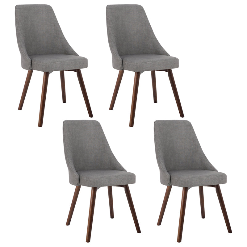 Scandinavian Beech Upholstered Side Chair Parsons Dining Chair for Home