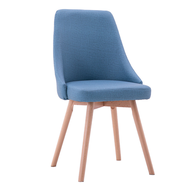Scandinavian Beech Upholstered Side Chair Parsons Dining Chair for Home