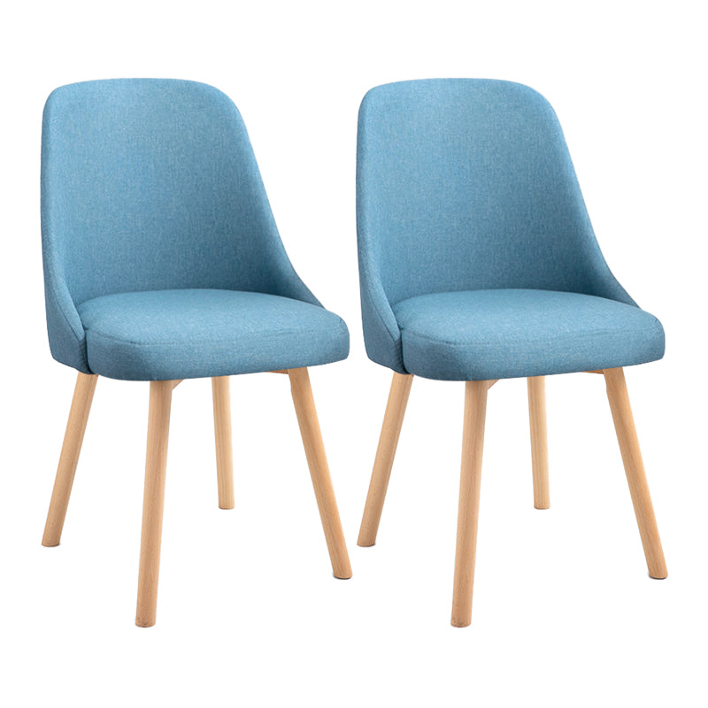 Scandinavian Beech Upholstered Side Chair Parsons Dining Chair for Home