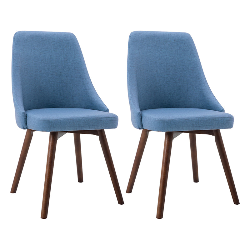Scandinavian Beech Upholstered Side Chair Parsons Dining Chair for Home