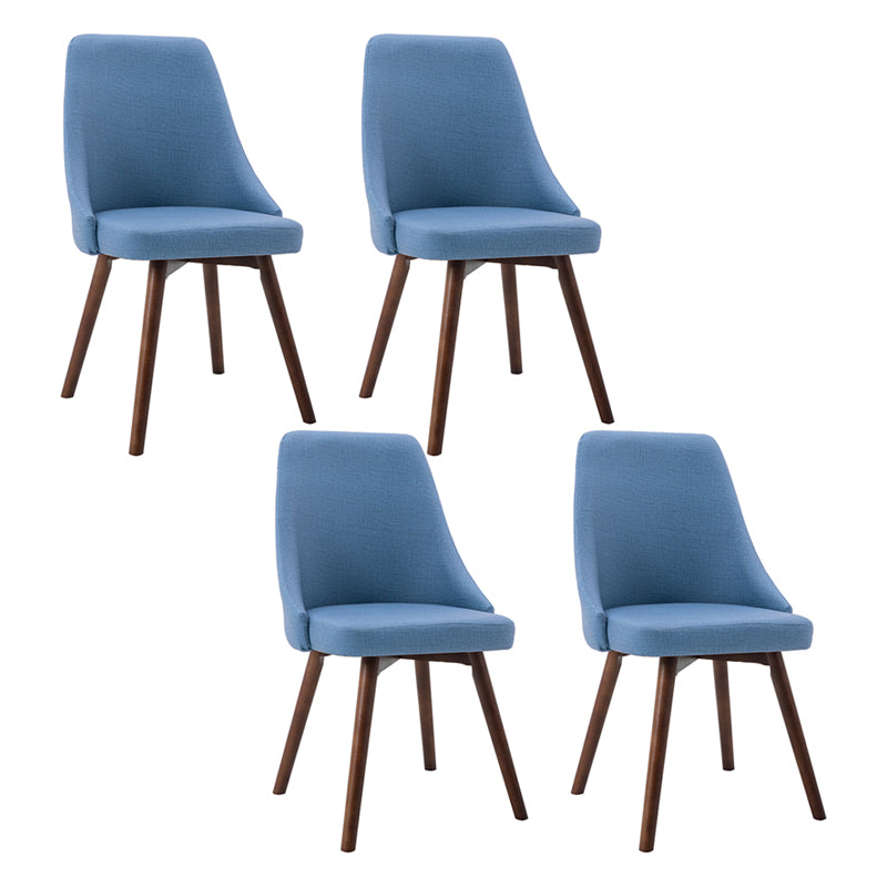 Scandinavian Beech Upholstered Side Chair Parsons Dining Chair for Home