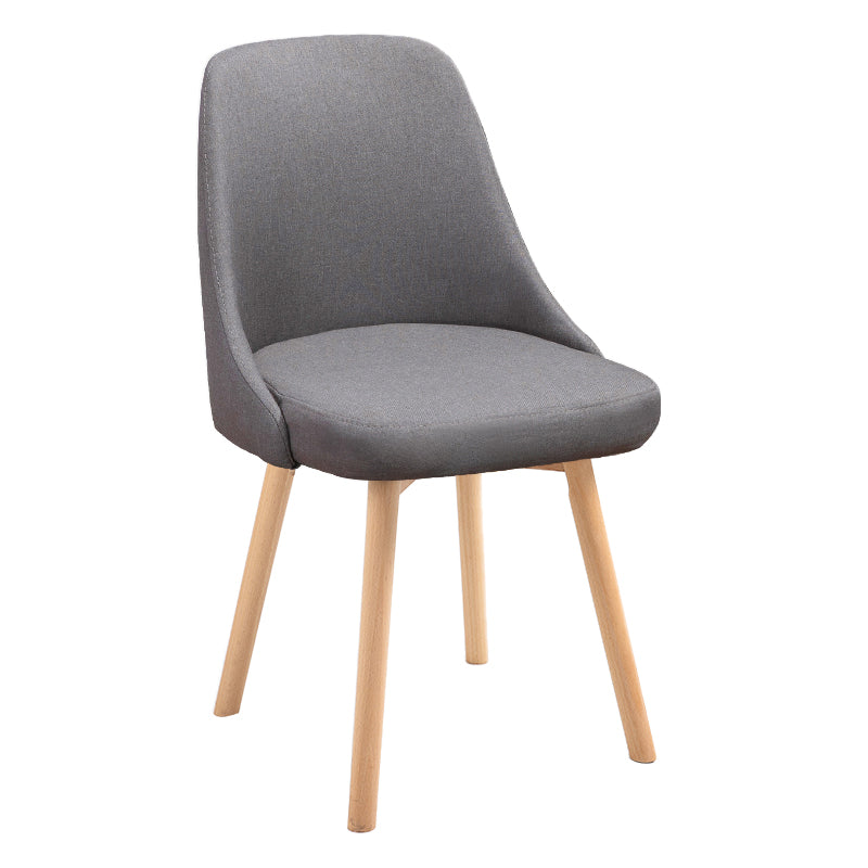 Scandinavian Beech Upholstered Side Chair Parsons Dining Chair for Home