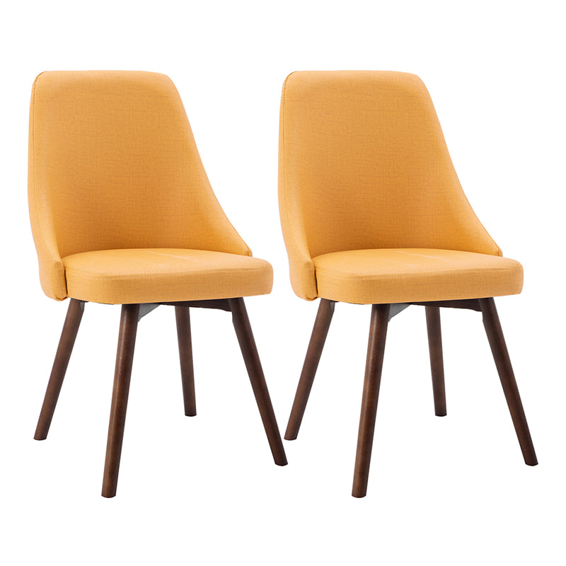 Scandinavian Beech Upholstered Side Chair Parsons Dining Chair for Home