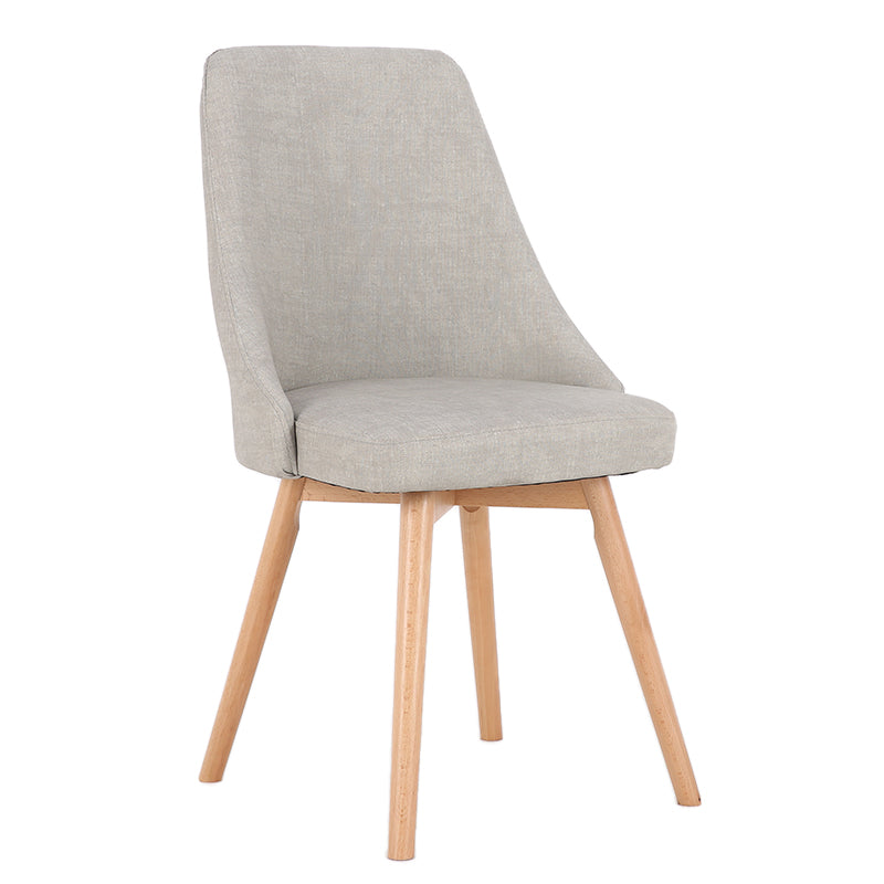 Scandinavian Beech Upholstered Side Chair Parsons Dining Chair for Home