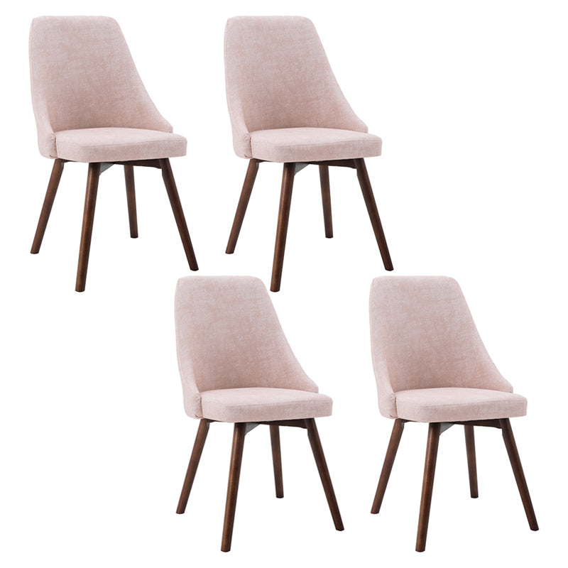 Scandinavian Beech Upholstered Side Chair Parsons Dining Chair for Home