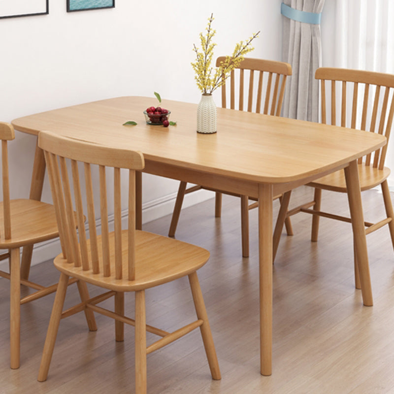 Moderner Stil Massivholz Esstisch Brauner Rechtecktisch für Küchen -Esszimmer, 47 "L x 29,5" H