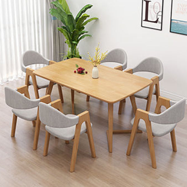 Moderner Stil Massivholz Esstisch Brauner Rechtecktisch für Küchen -Esszimmer, 47 "L x 29,5" H