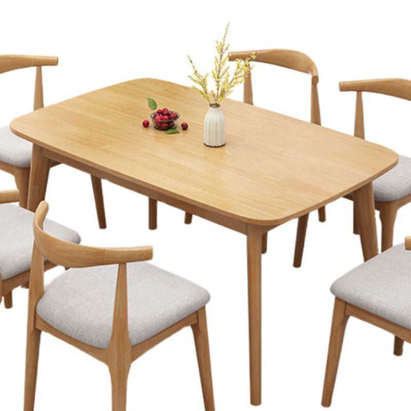 Moderner Stil Massivholz Esstisch Brauner Rechtecktisch für Küchen -Esszimmer, 47 "L x 29,5" H