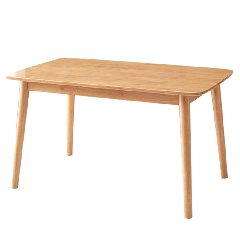Moderner Stil Massivholz Esstisch Rechtecktisch mit 4 Beinen für Zuhause