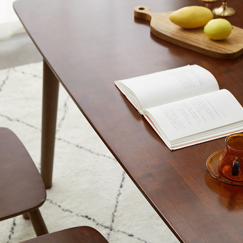 Moderner Stil Massivholz Esstisch Rechtecktisch mit 4 Beinen für Zuhause