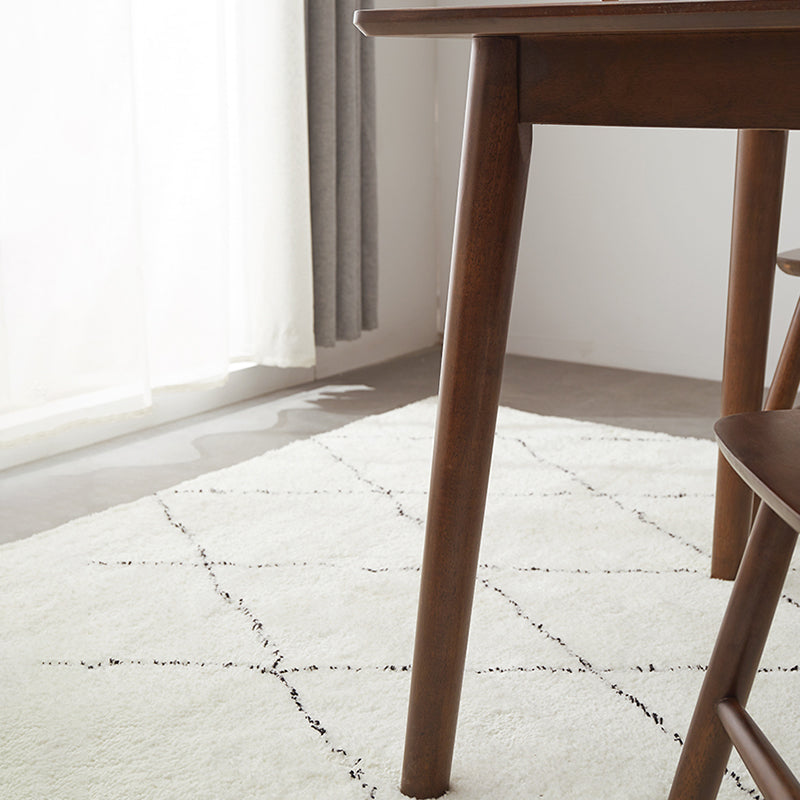 Moderner Stil Massivholz Esstisch Rechtecktisch mit 4 Beinen für Zuhause