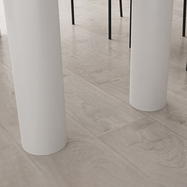 Gratis vorm 3 poten moderne stijl eettafel witte vaste tafel met gesinterde steen
