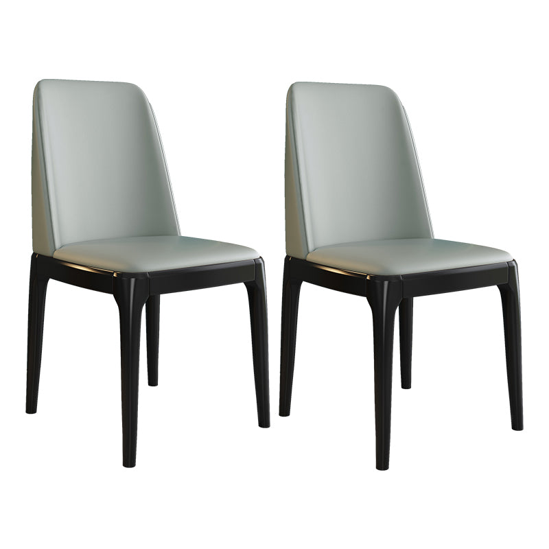 Scandinavian Style Wood Dining Side Chair Dining Room Armless Solid Back Chair