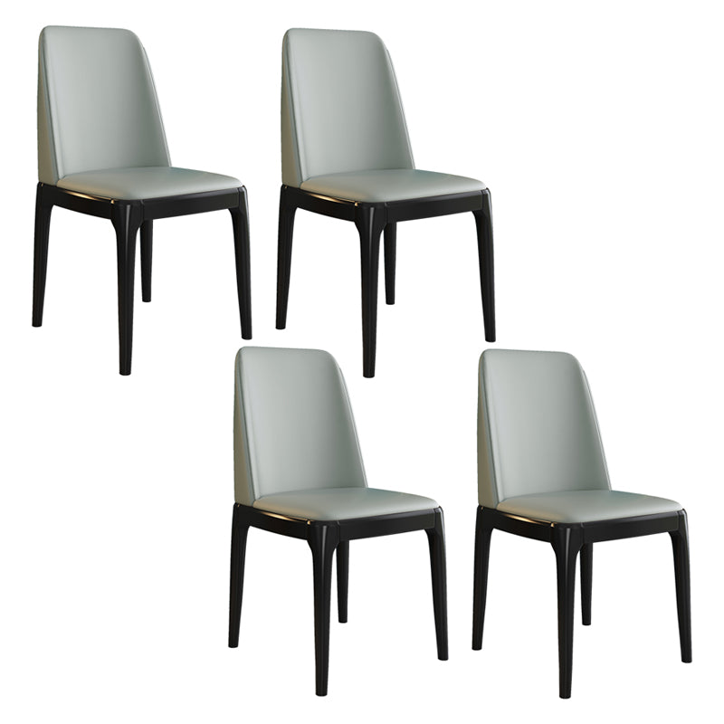 Scandinavian Style Wood Dining Side Chair Dining Room Armless Solid Back Chair