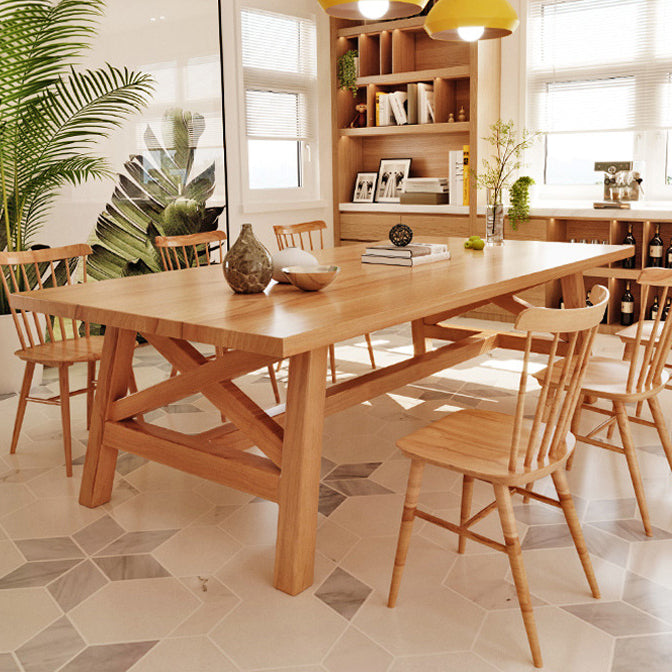 Rechthoek Pine vaste houten tafel moderne eettafel met bok met een restaurant voor restaurant