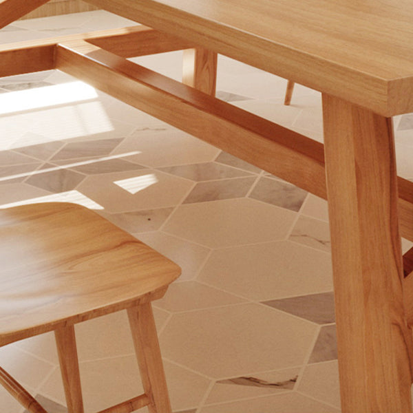 Rechthoek Pine vaste houten tafel moderne eettafel met bok met een restaurant voor restaurant